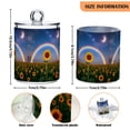 thumbnail image 5 of Yayeee 2 Pack Qtip Holder Bathroom Cotton Swab Canister with Lid Clear Dispenser Set, Sunflower Moon, 5 of 6