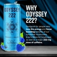 thumbnail image 2 of (Pack of 12), Odyssey 222 Sparkling Energy + Focus - Blue Raspberry, 12 fl oz, 2 of 5