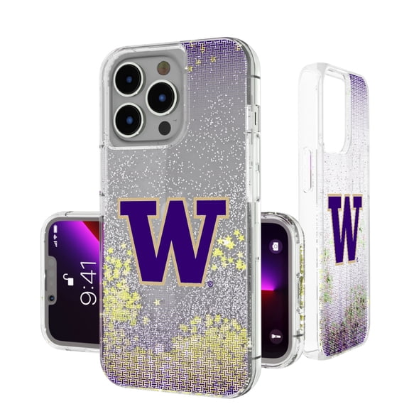 Washington Huskies Linen Logo iPhone Glitter Case