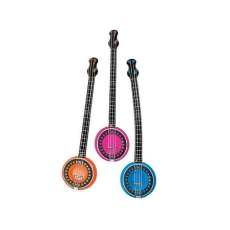 Kole Imports KA792-96 Colorful Inflatable Banjo - Case of 96