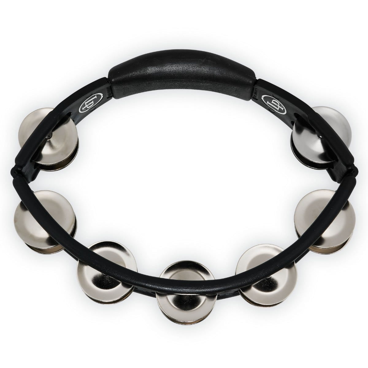Latin Percussion LP150 Cyclops Tambourine, Hand Held, Black, Steel Jingles