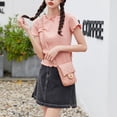 thumbnail image 4 of Bolso de hombro para mujer, bandolera, bolso para teléfono móvil con entramado, 4 of 5