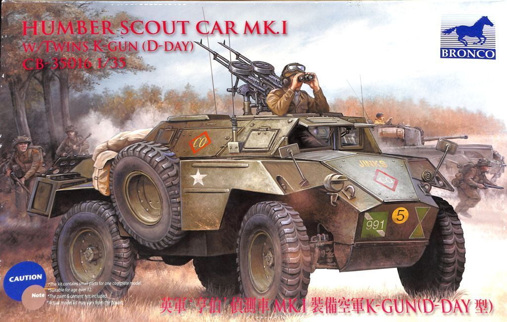 Unbekannt Bronco Models Cb35016 Model Kit Humber Scout Car Twin K-gun D-day for sale online