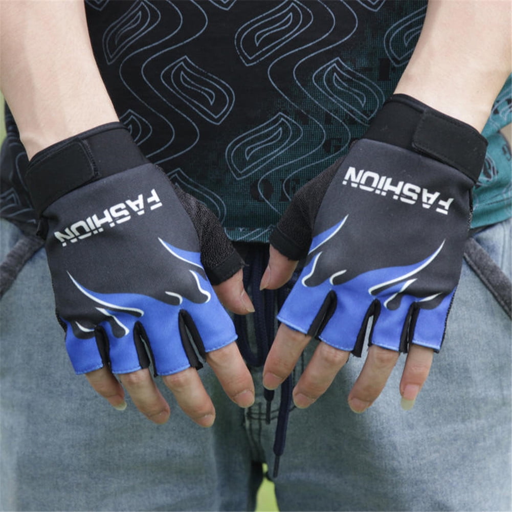 Outdoor Sports Cycling Biking Hiking Gel Non-slip Half Finger Fingerless Gloves 