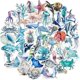 thumbnail image 1 of Set of 50 waterproof sea creature shaped stickers, fish shaped stickers under the sea, children's, 1 of 5