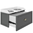 thumbnail image 6 of PawHut Dog Feeding Station w/ Storage Drawer, 2 Elevated Dog Bowls, Gray, 6 of 9