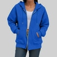 thumbnail image 5 of Gibobby Zip Up Hoodie Women Casual Oversized Sweatshirts - Fall Fashion Fleece Lined Jacket - Thick Warm Coat Winter Clothing(M,Blue), 5 of 7