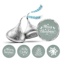Darling Souvenir Candy Chocolate Labels 190 Pcs Christmas Party Theme Stickers-Gray