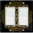 thumbnail image 1 of Metal Light Switch Plate Cover Blue Black Mandala Circle Tile Pattern MDL011, 1 of 13