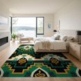thumbnail image 3 of ODIKA Snake Traditional Reptile Icons Leaves Interlocking Ornaments for Great Room, Indoor Open Concept, Large Living Low Profile Flatwoven, 3 of 7