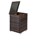 thumbnail image 4 of Iron Frame Gas Bottle Storage Rattan Side Table Brown Gradient, 40*40*57cm, 4 of 10
