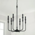 thumbnail image 6 of 6 Light Chandelier In Contemporary Style-30.25 Inches Tall And 20 Inches Wide-Textured Black Finish    -Traditional Installation Capital Lighting, 6 of 7