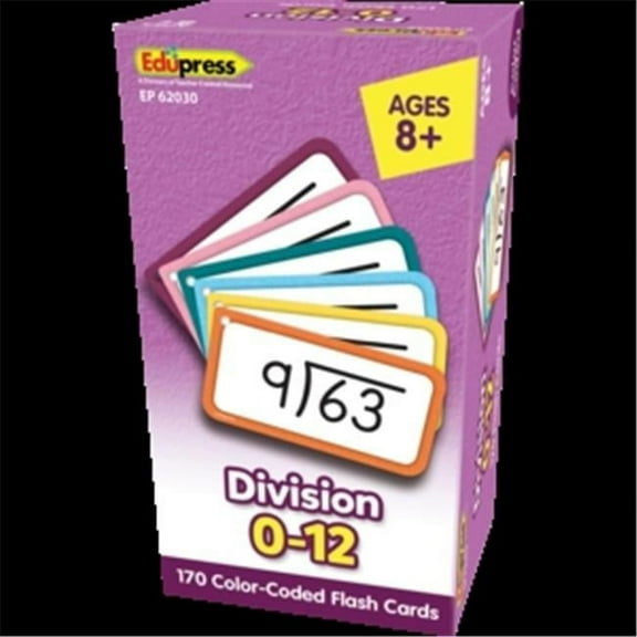 Numbers 0-12 All Facts Division Flash Cards