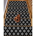 thumbnail image 2 of Stair Treads for Wooden Steps,Black Boho Geometric Peel and Stick Stair Treads with Adhesive,Retro Simple Ethnic Abstract Motifs Non Slip Indoor Stairs Runner Rugs Mats for Elders Dogs 8"x30" 4PCS, 2 of 7