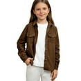 thumbnail image 3 of UACY Jacket Boys Fall Long Sleeve Button Up Shirts Jacket Collared Shacket Lightweight Overshirt with Pockets, 3 of 9