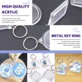 thumbnail image 4 of PinesC 40Pcs Pendant Picture Frame Keyrings, Make Your Own Keyring Kit, Central Pendant for Kids To Assemble And Attach To Key Rings And Bags Transparent, 4 of 5