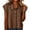 Coffee, variant on Summer Blouses for Women Smart Casual Camp Collar Cap Sleeve Textured Solid Metal Button Front Soft Breathable Fabric