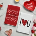 thumbnail image 4 of Sm:)e Red Heart Love You Valentine Kitchen Dish Towels Set of 4, 18 x 26 Inch, 4 of 6