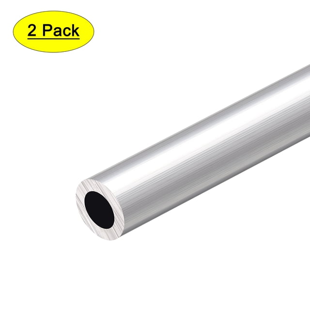 Tubo redondo de aluminio Uxcell 6063, tubo de pipe sin costura de 20 mm x 12 mm x 300 mm