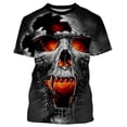thumbnail image 3 of Camisetas De Verano Calavera Para Hombres/Mujeres Impresión 3d Personalidad Ropa Deportiva Harajuku Casual Tops Hombre De Gran Tamaño Top Tees Depangjing, 3 of 4