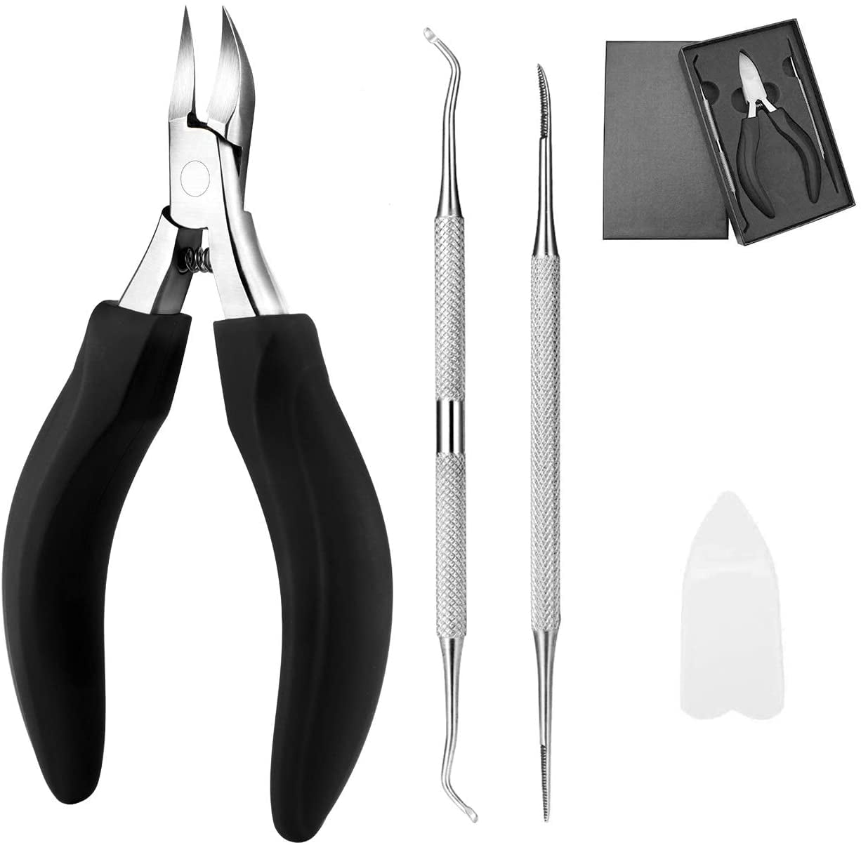 Ingrown Toenail Clippers Kit with Nail Lifter and File, Nippers for