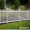 thumbnail image 3 of Zippity Outdoor Products 42in H x 92in W (2 Panels) No Dig Zippity Manchester Fence Kit, White Vinyl Picket Fence Panels, 3 of 9