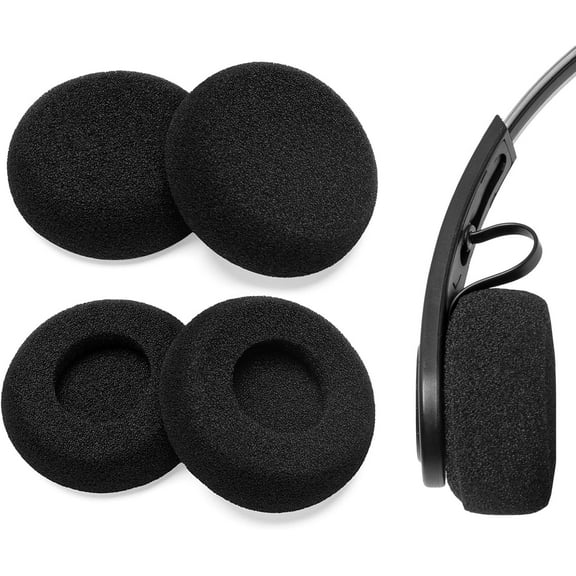 2 Pairs Foam Ear Cushions Replacement Ear Pads for JLAB Rewind, Rewind 2 Wireless Retro Headphones, Comfortable High-Density Sponge Cover (Black)