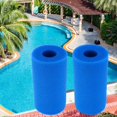 thumbnail image 1 of Cartucho de filtro de piscina, paquete de 2 cartuchos de espuma de filtro de piscina, limpiador de esponja de filtro lavable reutilizable para piscina, 1 of 5