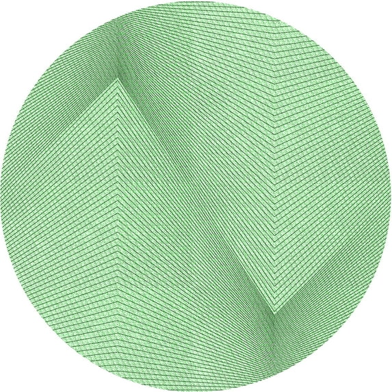 Ahgly Company Indoor Round Patterned Mint Green Area Rugs, 7' Round