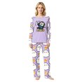 thumbnail image 2 of Matching Family Halloween Pajamas Set - 2 piece Ghost Print Long Sleeve Tops + Pants Outfit Sets,Casual Halloween Pajamas Sets for Family Holiday Night for S Pjs, 2 of 4