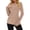Beige, variant on ZQUUVOU Thermal Shirts for Women Velvet Lined Loose Polluer Solid Color Crew Neck Raglan Sleeve Thermal Base Layer Tops Pink