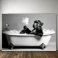 thumbnail image 4 of Monkey Smoking a Cigarette Art Poster,Monkey in Bathtub Wall Art Print Poster, Bathroom Decor Posters Prints for Restroom Home Picture, Funny Animal Painting Pictures Wall Decor 1274CA48, 4 of 6