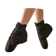 thumbnail image 3 of LPKRT Women'S High Top Canvas Dance Shoes - Lace Up Jazz Ballet Slippers, Breathable Yoga Shoes for Adult Girls, Split Sole Sneakers(Black-37), 3 of 9