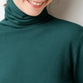 thumbnail image 5 of AherBiu Winter Tops for Women Turtleneck Cotton Knitted Pullover Sweater Tops Basic Layer Shirts Blouse, 5 of 5