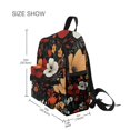 thumbnail image 3 of FORMRS School Backpack with Front Zippered Pocket 12" Student Travel Daypack, Red Flowers Pattern, 3 of 6
