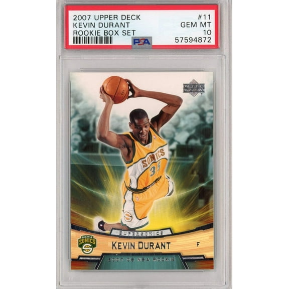 Graded 2007-08 Upper Deck UD Box Set Kevin Durant #11 Rookie RC Basketball Card PSA 10 Gem Mint