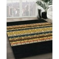 thumbnail image 3 of Ahgly Company Machine Washable Indoor Round Abstract Night Black Area Rugs, 8' Round, 3 of 7