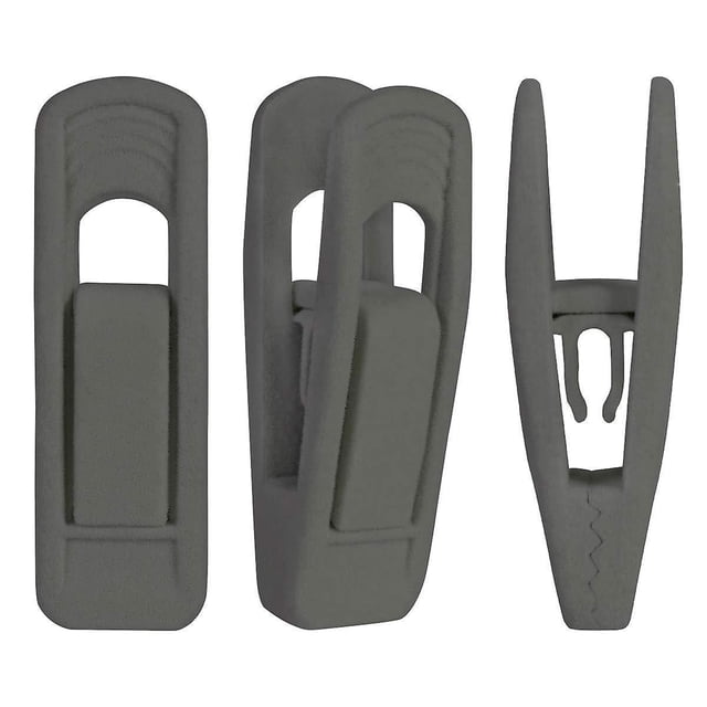 6 piezas de accesorios de acabado para perchero de plástico antideslizante gris, pinzas especiales para secar la ropa
