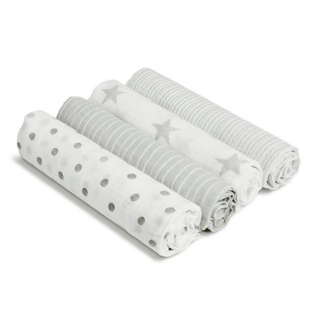 UPC: 0842332114303 | Aden + Anais™ Essentials Cotton Muslin Swaddle Blanket Dusty Unisex Infants 4-Pack