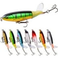 thumbnail image 1 of SPRING PARK Hard Bait Lifelike Artificial with Bright Colors 3D-eyes Fishing Lure ABS Plastic Treble Hook, 1 of 7