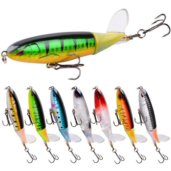 SPRING PARK Hard Bait Lifelike Artificial with Bright Colors 3D-eyes Fishing Lure ABS Plastic Treble Hook