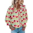 thumbnail image 1 of Blusa Cicy Bell con estampado floral para mujer, manga 3/4, 1 of 8