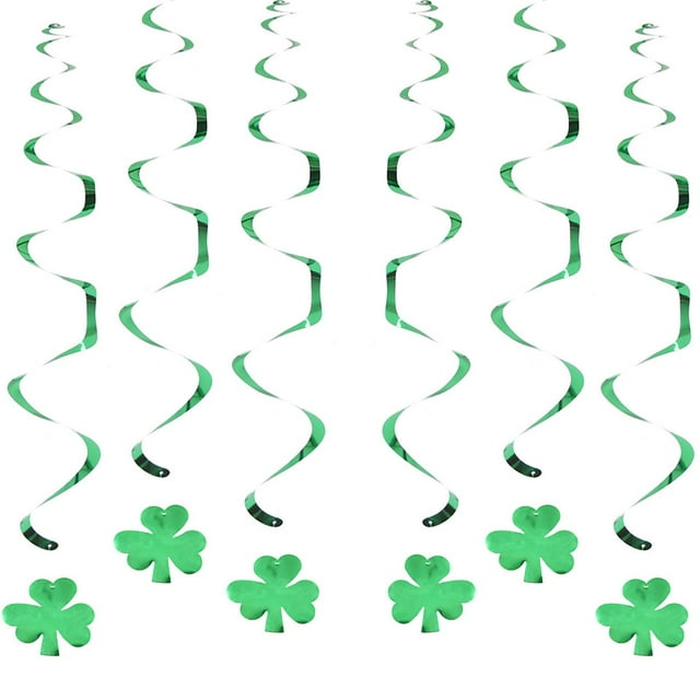 Décor Suspendu en Spirale en PVC pour la Saint-Patrick - Pendentif Festif, Durable, pour Fêtes Intérieures/extérieures
