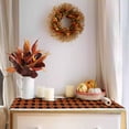 thumbnail image 2 of Table Runner 72 Inches Long, Funny Pumpkin Pattern on Orange Plaid Cotton Linen Table Runners Non-Slip Durable Dresser Scarves for Table Party Dinner Holiday Home Decor, 1 Pack, 2 of 5