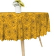 thumbnail image 4 of Lfeey Halloween Spider Web Tablecloth, Yellow Round Tablecloth Waterproof Wipeable for Halloween Party Table Decoration, 60 inch, 4 of 5