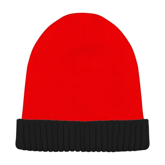 joogoo Red Beanie Hats Cuffed Winter Warm Knit Thick Beanies