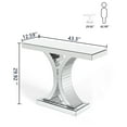 thumbnail image 2 of SHYFOY Mirrired Accent Table Console Table X-Cross Sofa Table, 2 of 10