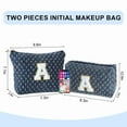 thumbnail image 2 of YOOLIFE Teen Girl Gifts - Birthday Gifts for Women Her Female Personalized Initial Checkered Makeup Bag Make Up Bag for Girls Teen Girl Gifts Trendy Stuff Cool Preppy Stuff Unique Teacher Gifts Ideas, 2 of 9