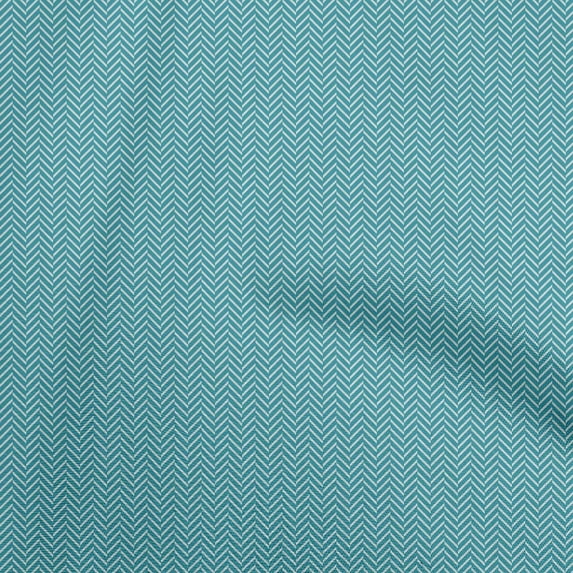 oneOone Viscose Jersey Teal Blue Fabric Chevron Diy Clothing Quilting Fabric Print Fabric By Yard 60 Inch Wide