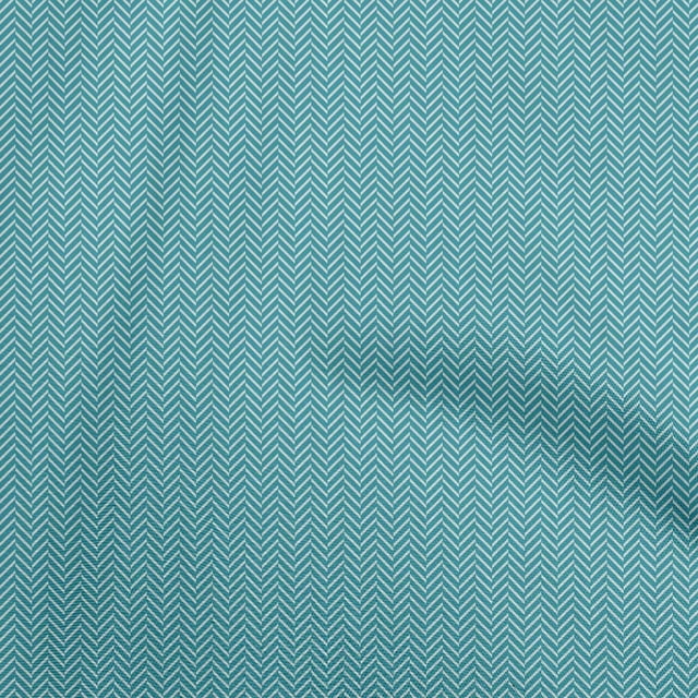 oneOone Cotton Flex Teal Blue Fabric Chevron Craft Projects Decor Fabric Printed By The Yard 40 Inch Wide